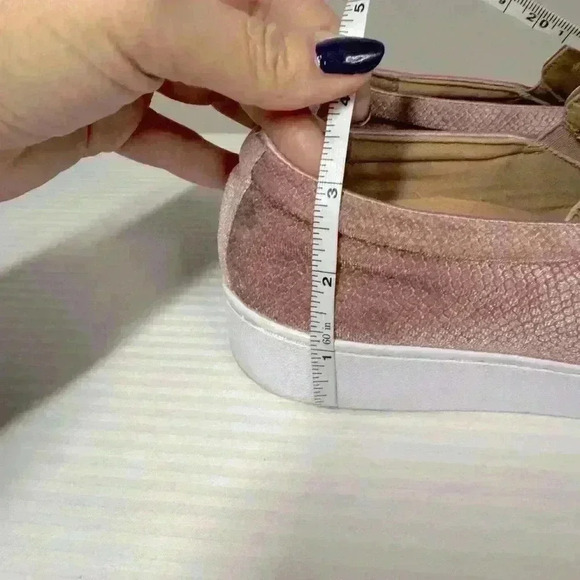 Vionic Midi holiday blush Velvet Slip on Sneaker size 7.5 orthotic ergonomic - Picture 12 of 13